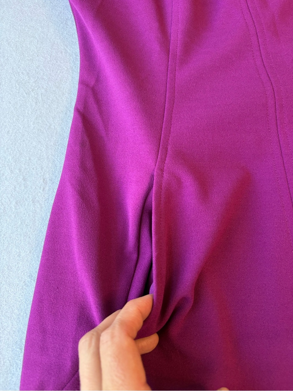 Donna Ricco Women's Fitted Stretchy Magenta Fitted Sheath Dress Sz 6 Career - Picture 4 of 8